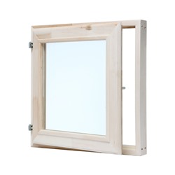 Окно, 50×50см, двойное стекло ЛИПА, наружное открывание