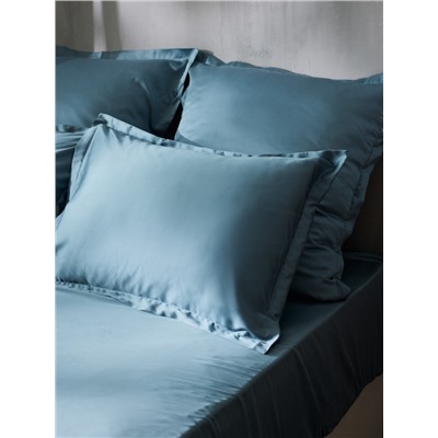 Простыня на резинке 1.5-спальная SL Home Tencel, 160×200+30 см, серо-голубая, тенсель