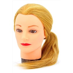 Dewal Голова-манекен тренировочная для парикмахеров 4151-L-408, натуральные волосы, блонд KRISTALLER, 1106279