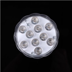 Светильник подводный с ПДУ, 10 LED, 3 Вт, IP68, RGB, от батареек 3хAAA