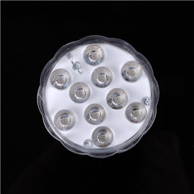 Светильник подводный с ПДУ, 10 LED, 3 Вт, IP68, RGB, от батареек 3*AAA (не в компл.)