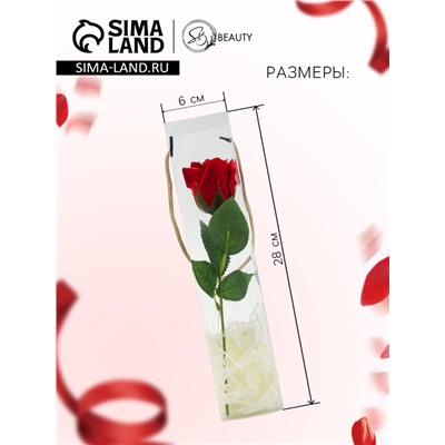 Мыльная роза бордо в коробке