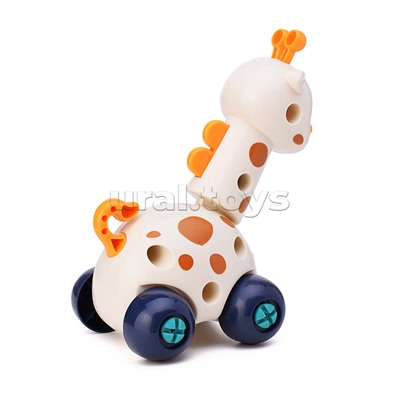 Конструктор пластмассовый "Жирафик" с отвёрткой, в пакете