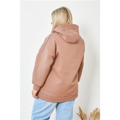 Худи женское Luxury Plus, размер 66, коричневое