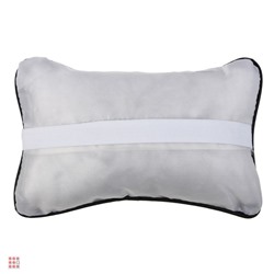 Подушка на подголовник косточка, компакт, 25x15см, экокожа, коричневый