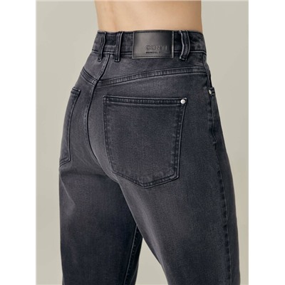 Mom Fit CONTE CON-664 Джинсы mom с эффектом потертости и застежкой на две пуговицы