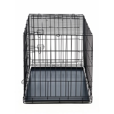 Клетка для собак №4 с металлическим поддоном, складная, 94×64×72 см