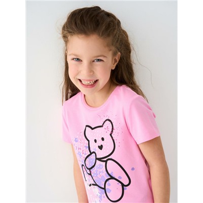 Фуфайка трикотажная для девочек (футболка)