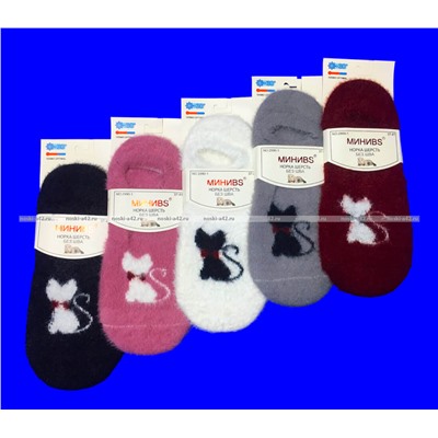 МИНИBS носки женские укороченные ангора НОРКА ШЕРСТЬ «Кошечка»