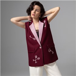 Жилет с акцентной вышивкой, Карьерный взлет (эксклюзив)