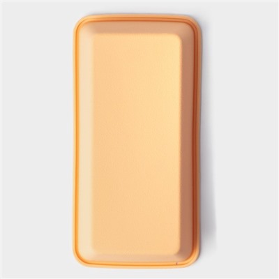 Форма для выпечки Доляна «Хлеб», силикон, 22×11×5.5 см, внутр.размер 20.7×10 см, персиковая