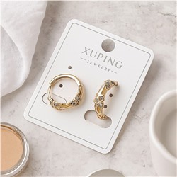 Серьги коллекция "Xuping" покрытие позолота, вставка: фианиты, арт.004.004