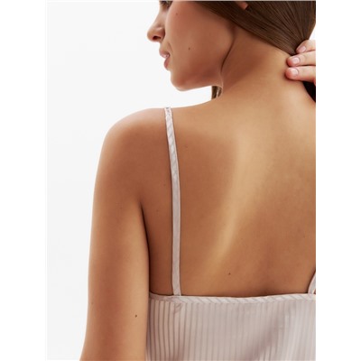 Топ домашний на бретелях женский MINAKU: Home collection, бежевый, размер 42