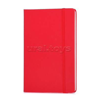 Записная книжка "deVENTE" A5 (140 ммx205 мм) 160 стр, кремовая бумага 70 г/м² в клетку, печать в 1 краску, твердая обложка из искусственной кожи с покрытием Soft Touch, вертикальная резинка, закругленные уголки, 1 ляссе, в термоусадочной пленке, красная