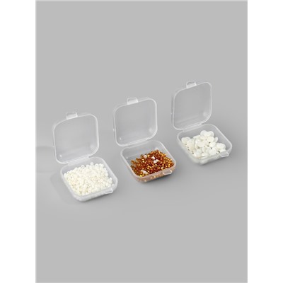 Бокс для хранения мелочей, 3.5×3.5×1.8 см, пластиковый, прозрачный
