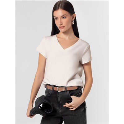 Футболка из премиального хлопка с эластаном