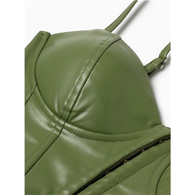 Корсет женский кожаный MIST, размер XS, хаки