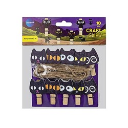 Декоративные прищепки деревянные "Котик" 35х7х9мм 10 шт 80333 Centrum