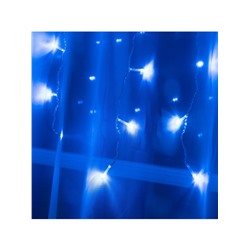 Гирлянда «Занавес» 1.5×1 м, IP20, прозрачная нить, 180 LED, свечение синее, 8 режимов, 220 В