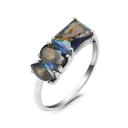 Кольцо, мистик кварц синий, Симфония