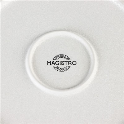 Тарелка Magistro Line, d=25.5 см, фарфор, белая