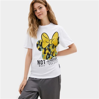 Футболка Not stressed, размер 42, белая