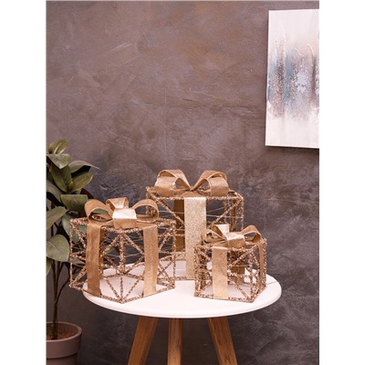 Фигура световая «Кубы», 25×20×15 см, 90 LED, батарейки ААх8 (не в компл.), свечение тёплое белое