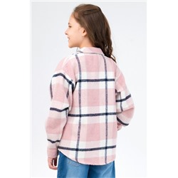Теплая рубашка оверсайз для девочки Happyfox