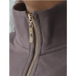 Джемпер с воротом на молнии из петельчатого футера двухнитки с эластаном