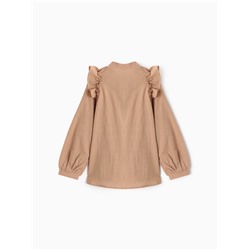 Блузка для девочки MINAKU, бежевая, рост 122 см