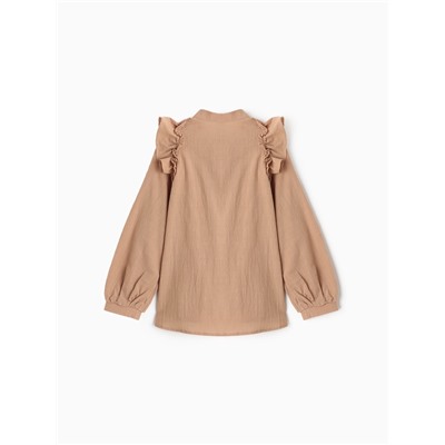 Блузка для девочки MINAKU, бежевая, рост 122 см