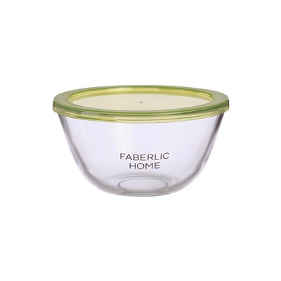 Миска из термостойкого стекла с крышкой, 1 л