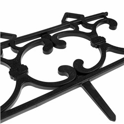 Ограждение декоративное, 30×290 см, 5 секций, пластик, чёрное, «Парковый»