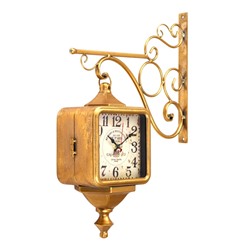 Часы настенные интерьерные «Уличный фонарь», двусторонние, на подвесе, бесшумные, плавный ход, 40×31 см