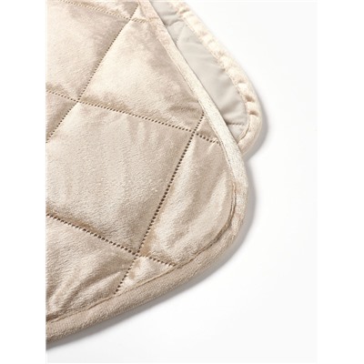 Покрывало Этель 1.5 сп 120×200±5 см, бежевый, велюр, 100% п/э