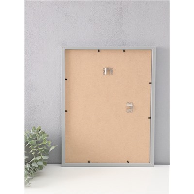 Фоторамка для фото 30×40 см «МИРАМ», пластик, св. серый