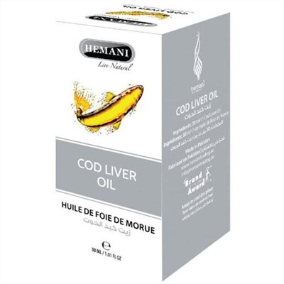 Hemani Cod Liver Oil / Масло Печени Трески / Рыбий Жир 30 мл