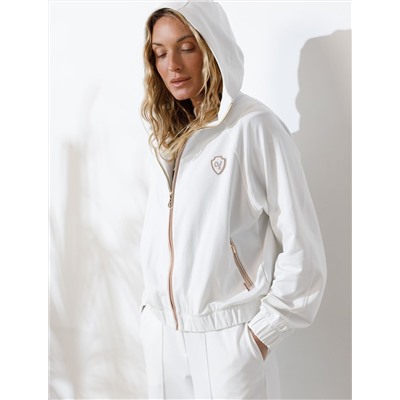 Худи на молнии из петельчатого футера двухнитки с эластаном без начеса