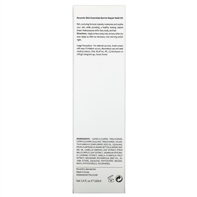 Rovectin, Skin Essentials Barrier Repair Multi-Oil, 3.4 fl. oz. (100 ml)