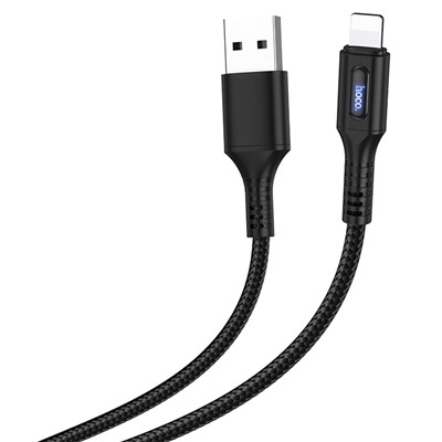 Кабель USB - Apple lightning Hoco U79 Admirable 12W 120см 2,4A  (black)