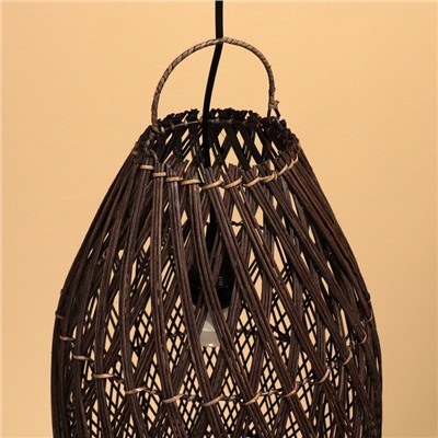 Светильник потолочный из ротанга «Пати», 1×120 Вт, Е27, 30×30×45 см