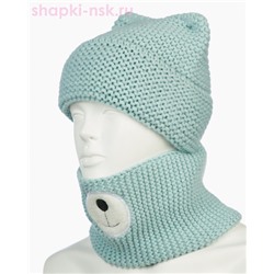 18-11-L Комплект для девочки флис (шапка+снуд) (48-50)