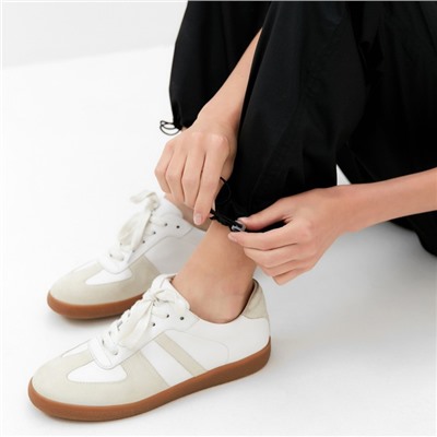 Брюки женские карго прямые MINAKU: Casual Collection, чёрные, размер 42