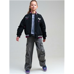 Брюки текстильные джинсовые для девочек