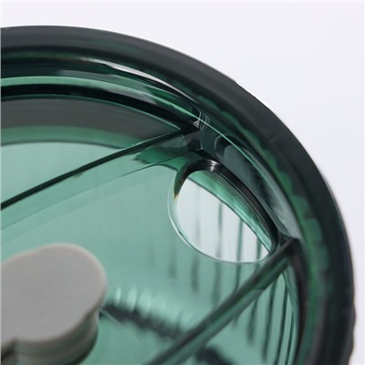 Стакан «Вино Верде», 350 мл, с крышкой и трубочкой, стекло, зелёный