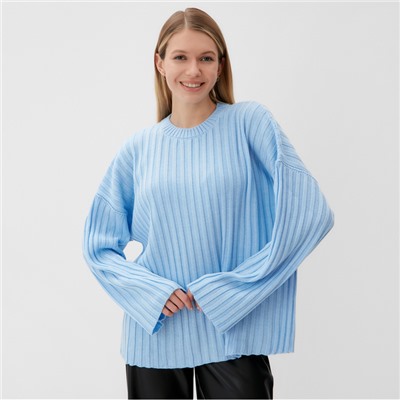 Джемпер женский вязаный MINAKU: Knitwear collection, голубой, размер 42-44