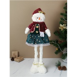 Новогоднее украшение Снеговик на телескопических ножках 37/80 см / SH057-2 /уп 72/
