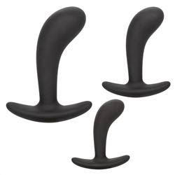 Набор из 3 черных стимуляторов простаты Silicone Prostate Kit