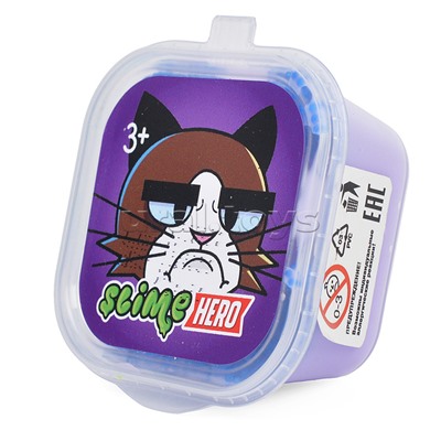 Слайм "Hero" Кот сиреневый
