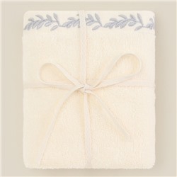 Полотенце махровое SL HOME: Floral «Айвори» 90×150 см, хлопок 100%, бежевое